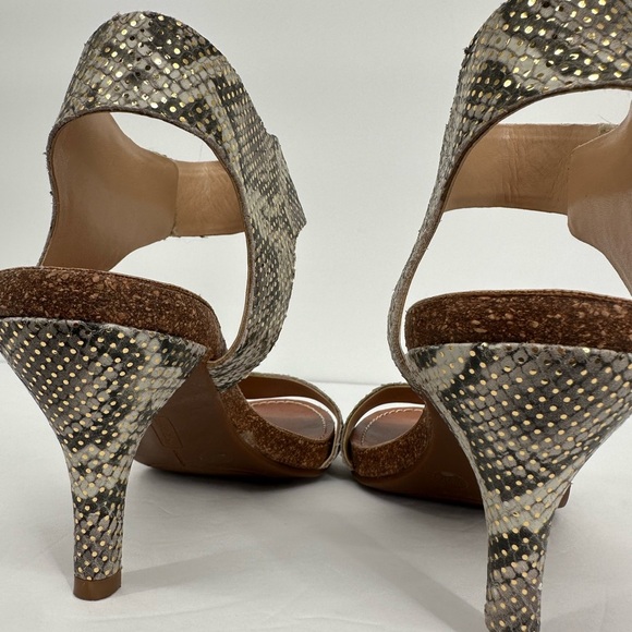 NWOT Vince Camuto Snake Print Metallic Velcro Sandals - Picture 7 of 12